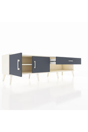 Hyperion TV Ünitesi Tek Raflı Tek Çekmeceli 2 Kapaklı 176x44x51 Aytaşı-Antrasit/Antrasit