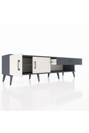 Hyperion TV Ünitesi Tek Raflı Tek Çekmeceli 2 Kapaklı 176x44x51 Antrasit-Aytaşı/Antrasit