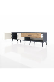 Hyperion TV Ünitesi Tek Raflı Tek Çekmeceli 2 Kapaklı 176x44x51 Antrasit-Aytaşı/Çam