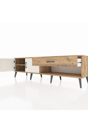 Hyperion TV Ünitesi Tek Raflı Tek Çekmeceli 2 Kapaklı 176x44x51 Çam-Aytaşı/Çam