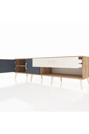 Hyperion TV Ünitesi Tek Raflı Tek Çekmeceli 2 Kapaklı 176x44x51 Çam-Antrasit/Aytaşı