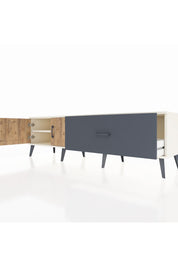 Hyperion TV Ünitesi Tek Raflı Tek Çekmeceli 2 Kapaklı 176x44x51 Aytaşı-Çam/Antrasit