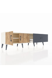 Hyperion TV Ünitesi Tek Raflı Tek Çekmeceli 2 Kapaklı 176x44x51 Aytaşı-Çam/Antrasit