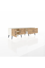 Hyperion TV Ünitesi Tek Raflı Tek Çekmeceli 2 Kapaklı 176x44x51 Aytaşı-Çam/Çam