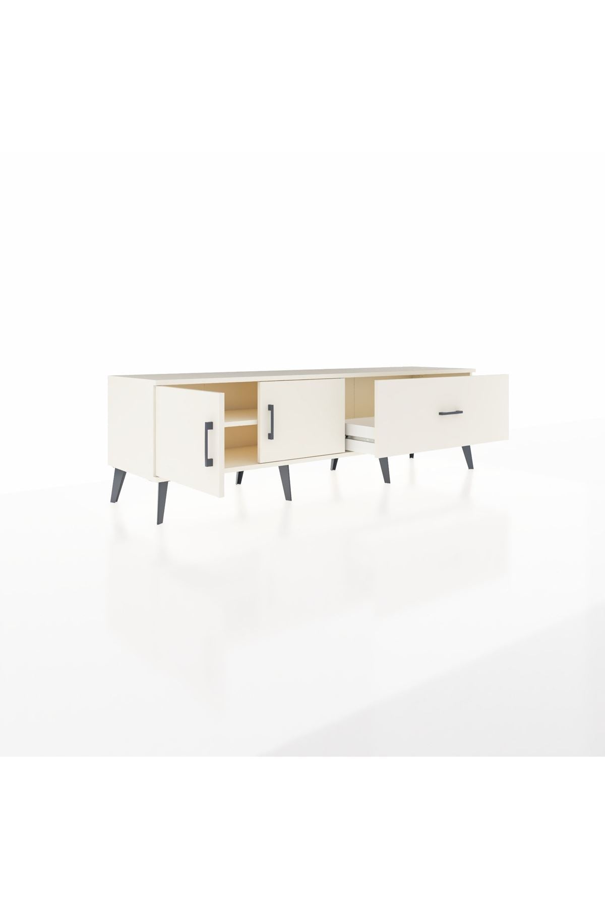 Hyperion TV Ünitesi Tek Raflı Tek Çekmeceli 2 Kapaklı 176x44x51 Aytaşı-Aytaşı/Aytaşı