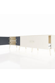 Hyperion TV Ünitesi Tek Raflı Tek Çekmeceli 2 Kapaklı 176x44x51 Aytaşı-Antrasit/Aytaşı