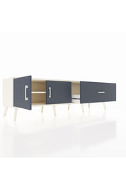 Hyperion TV Ünitesi Tek Raflı Tek Çekmeceli 2 Kapaklı 176x44x51 Aytaşı-Antrasit/Antrasit