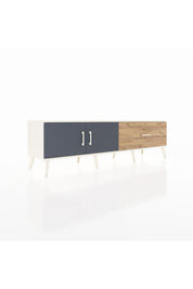 Hyperion TV Ünitesi Tek Raflı Tek Çekmeceli 2 Kapaklı 176x44x51 Aytaşı-Antrasit/Çam