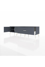 Hyperion TV Ünitesi Tek Raflı Tek Çekmeceli 2 Kapaklı 176x44x51 Antrasit-Antrasit/Antrasit