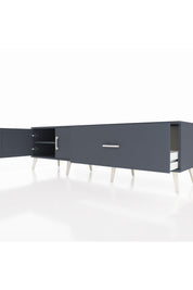 Hyperion TV Ünitesi Tek Raflı Tek Çekmeceli 2 Kapaklı 176x44x51 Antrasit-Antrasit/Antrasit