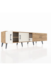 Hyperion TV Ünitesi Tek Raflı Tek Çekmeceli 2 Kapaklı 176x44x51 Çam-Aytaşı/Çam