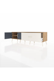 Hyperion TV Ünitesi Tek Raflı Tek Çekmeceli 2 Kapaklı 176x44x51 Çam-Antrasit/Aytaşı