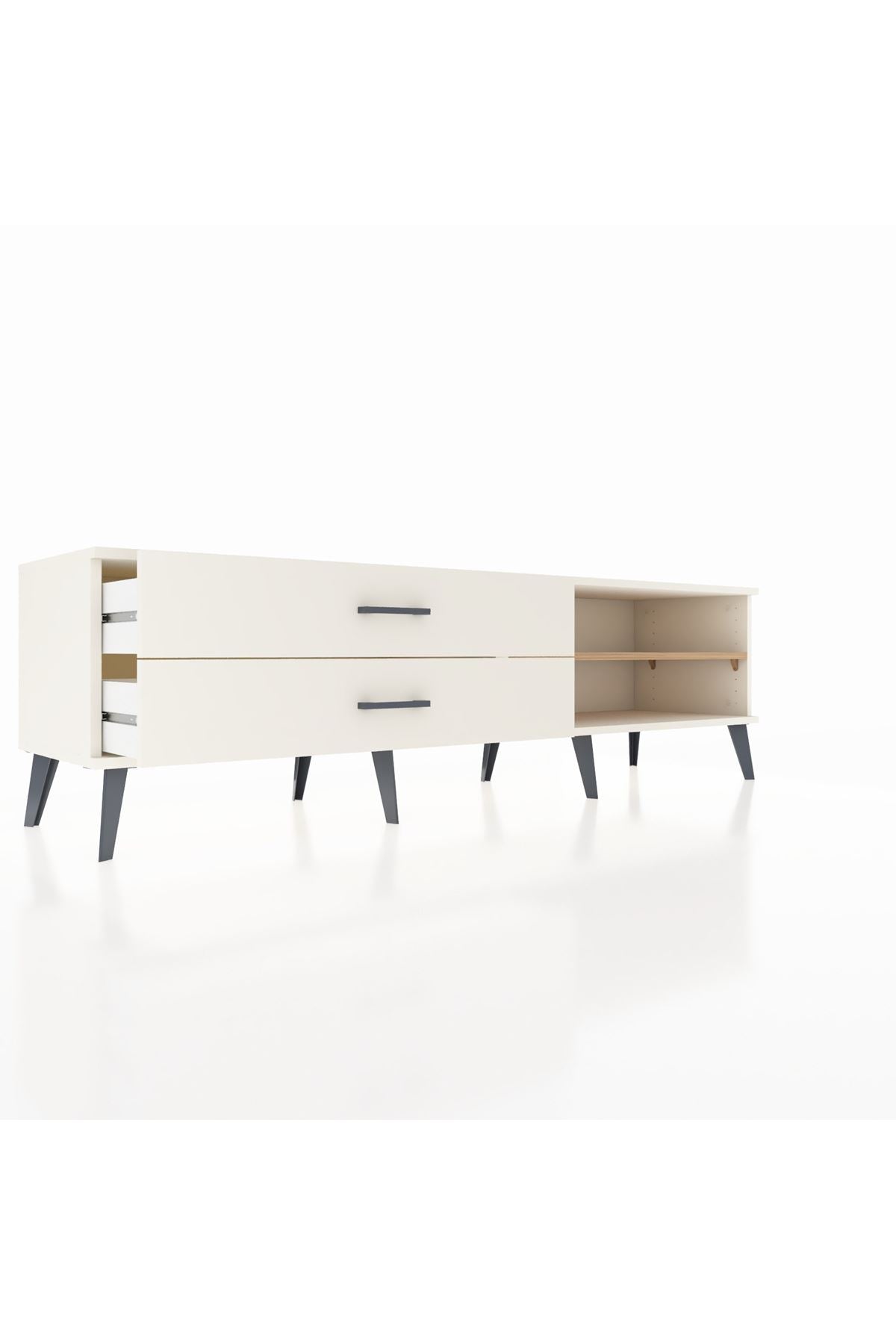 Hyperion TV Ünitesi Tek Raflı 2 Çekmeceli  176x44x51 Aytaşı-Çam/Aytaşı