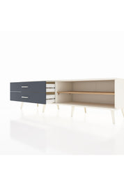 Hyperion TV Ünitesi Tek Raflı 2 Çekmeceli  176x44x51 Aytaşı-Çam/Antrasit