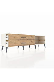 Hyperion TV Ünitesi Tek Raflı 2 Çekmeceli  176x44x51 Aytaşı-Çam/Çam