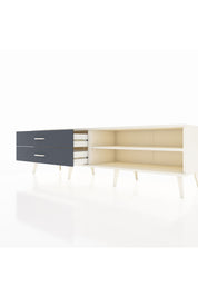 Hyperion TV Ünitesi Tek Raflı 2 Çekmeceli  176x44x51 Aytaşı-Aytaşı/Antrasit