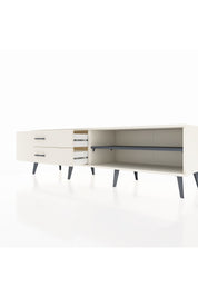 Hyperion TV Ünitesi Tek Raflı 2 Çekmeceli  176x44x51 Aytaşı-Antrasit/Aytaşı