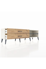 Hyperion TV Ünitesi Tek Raflı 2 Çekmeceli  176x44x51 Aytaşı-Antrasit/Çam