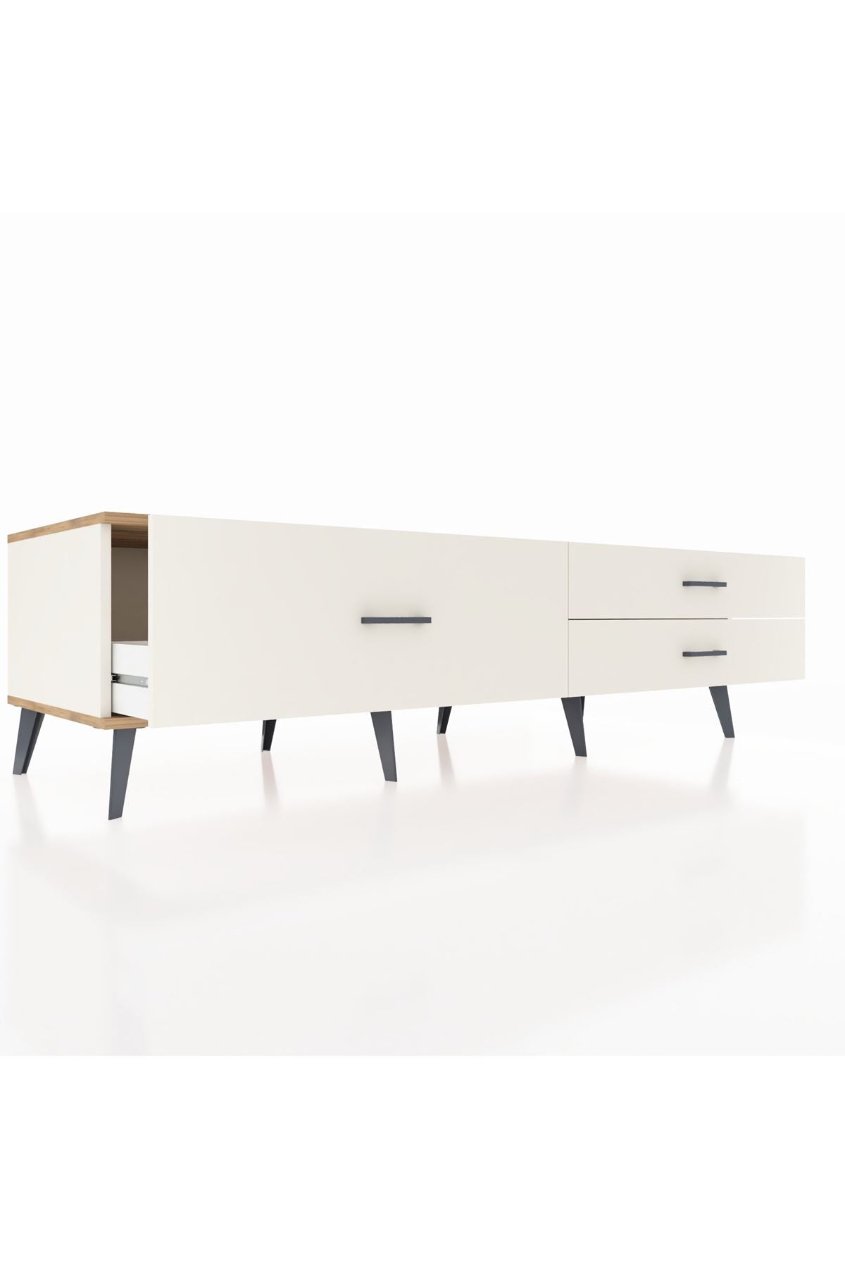 Kronos TV Ünitesi 3 Çekmeceli  176x59x51 Aytaşı-Çam/Aytaşı
