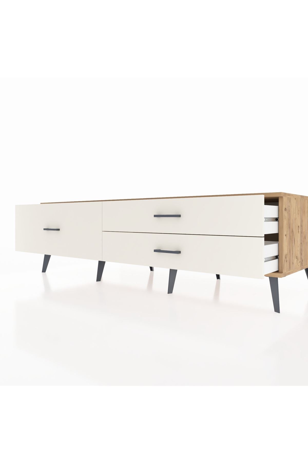 Kronos TV Ünitesi 3 Çekmeceli  176x59x51 Çam-Çam/Aytaşı