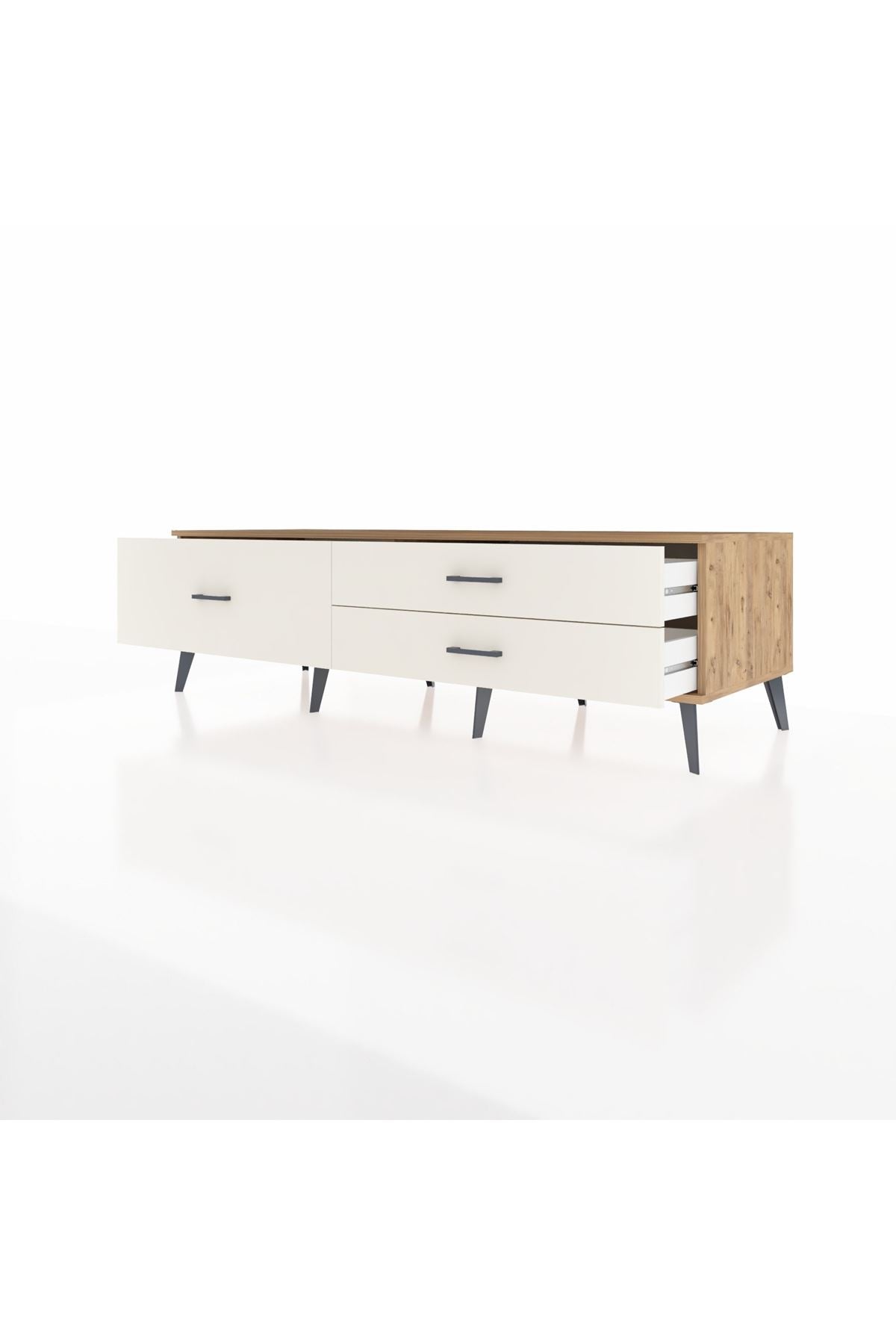 Kronos TV Ünitesi 3 Çekmeceli  176x59x51 Çam-Çam/Aytaşı