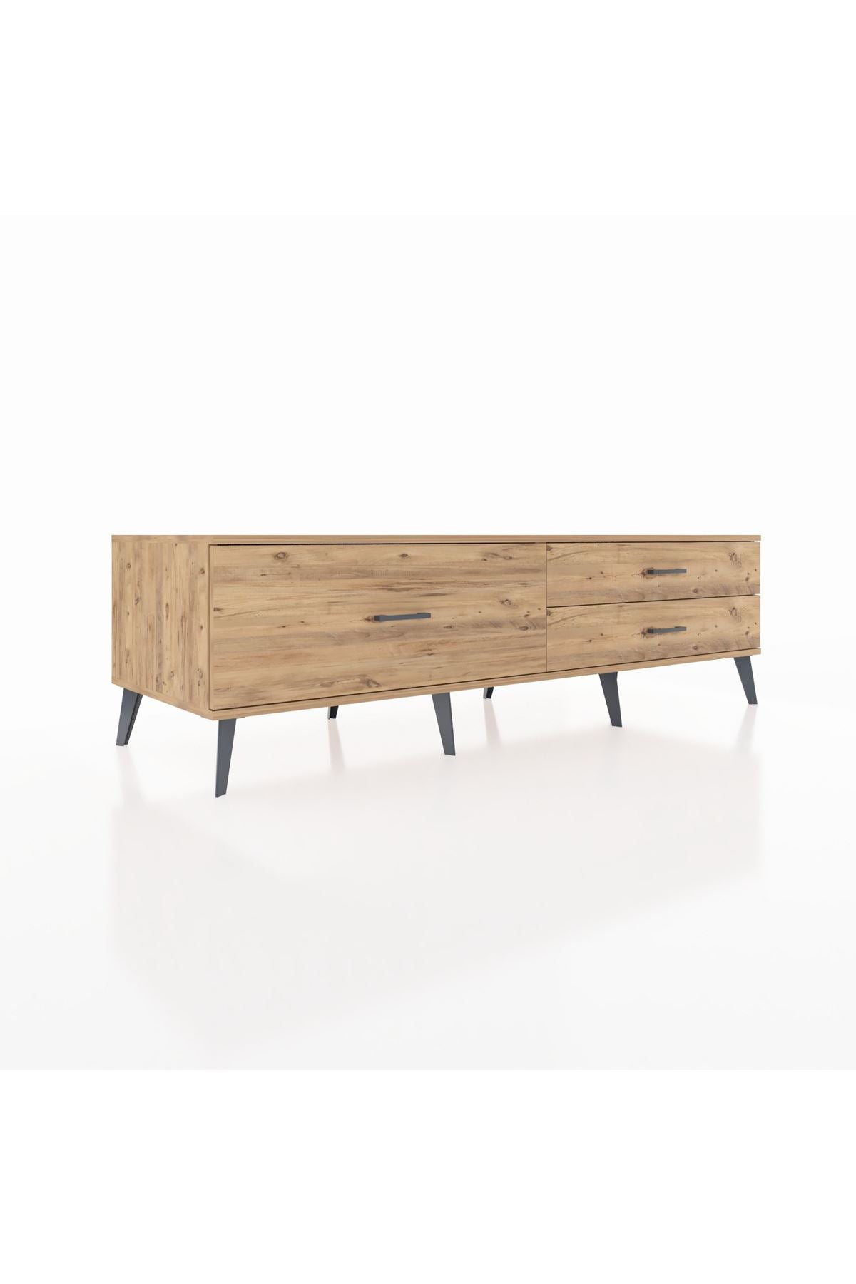 Kronos TV Ünitesi 3 Çekmeceli  176x59x51 Çam-Çam/Çam
