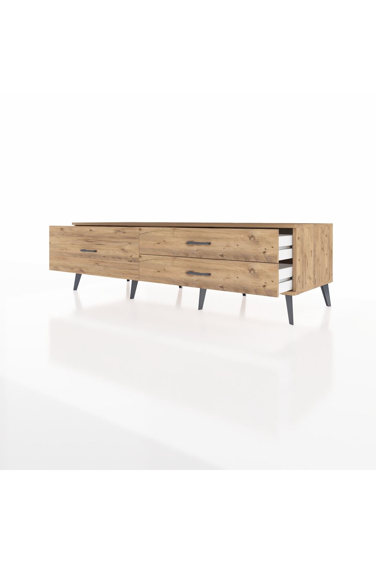 Kronos TV Ünitesi 3 Çekmeceli  176x59x51 Çam-Çam/Çam
