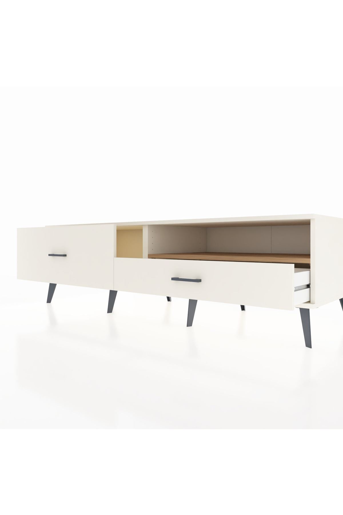 Kronos TV Ünitesi Tek Raflı 2 Çekmeceli  176x59x51 Aytaşı-Çam/Aytaşı