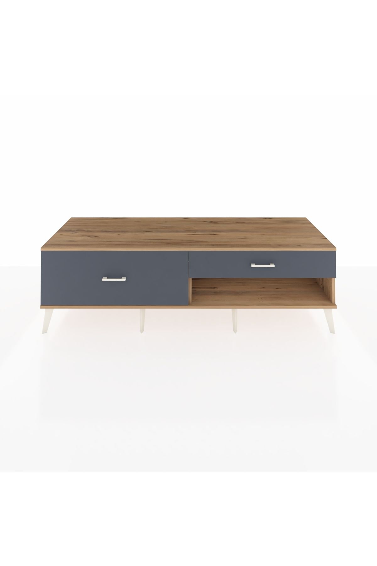 Kronos TV Ünitesi 2 Çekmeceli  176x59x51 Çam-Çam/Antrasit