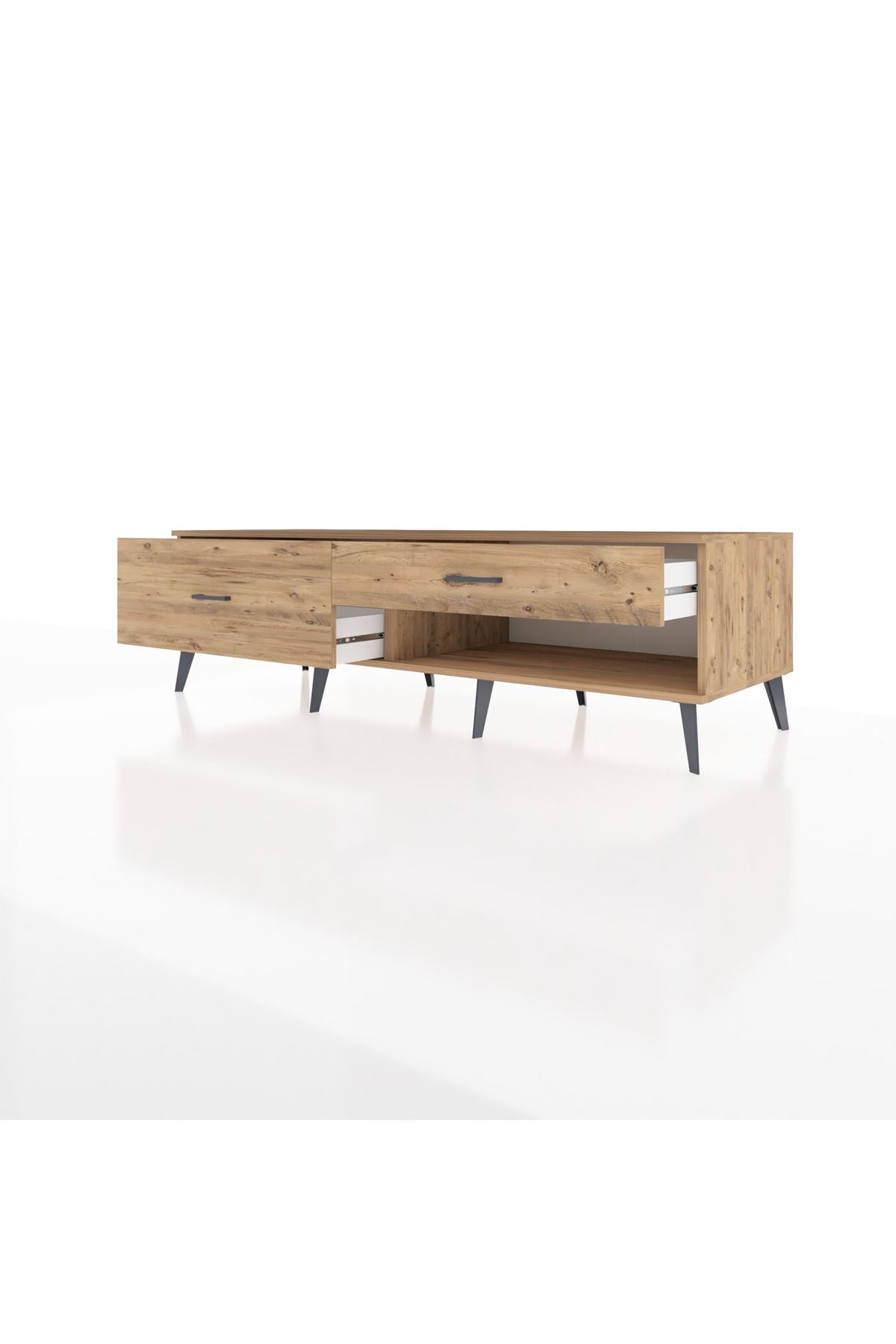 Kronos TV Ünitesi 2 Çekmeceli  176x59x51 Çam-Çam/Çam