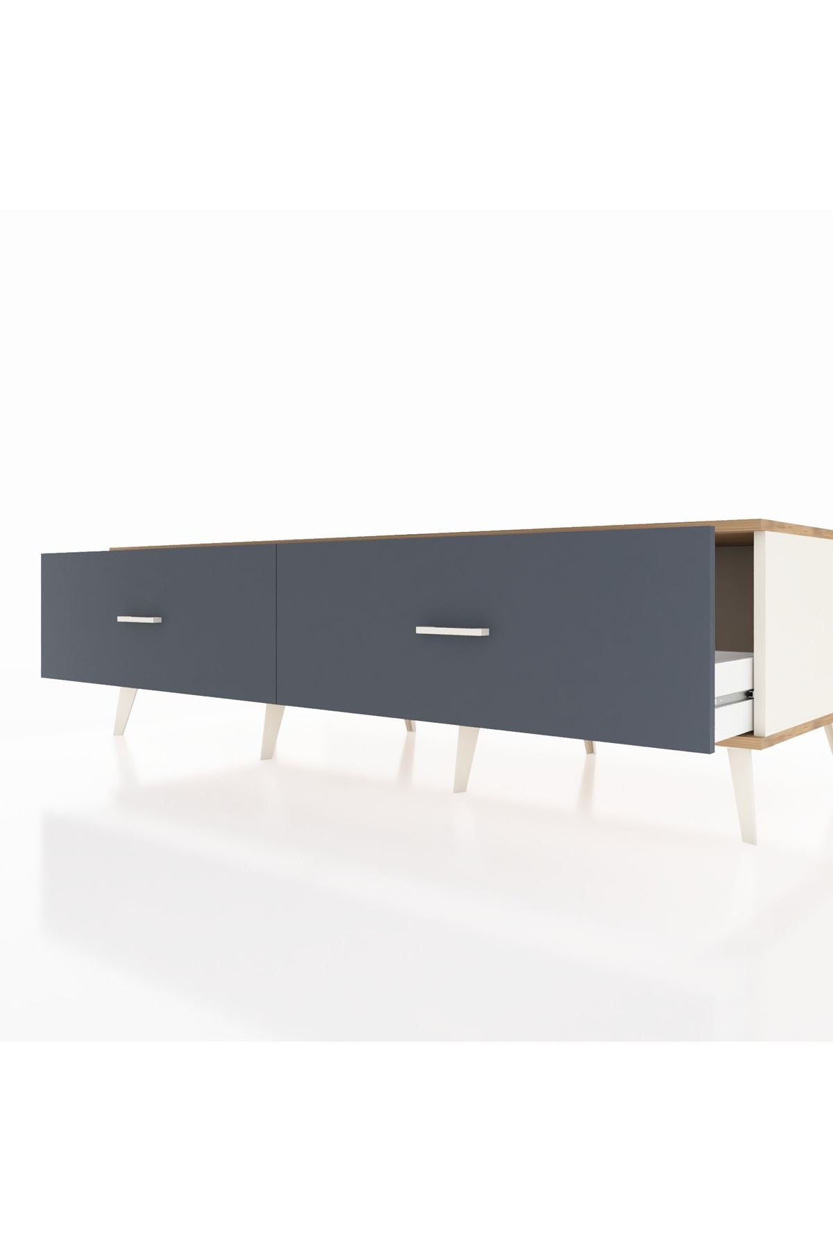 Kronos TV Ünitesi 2 Çekmeceli  176x59x51 Aytaşı-Çam/Antrasit