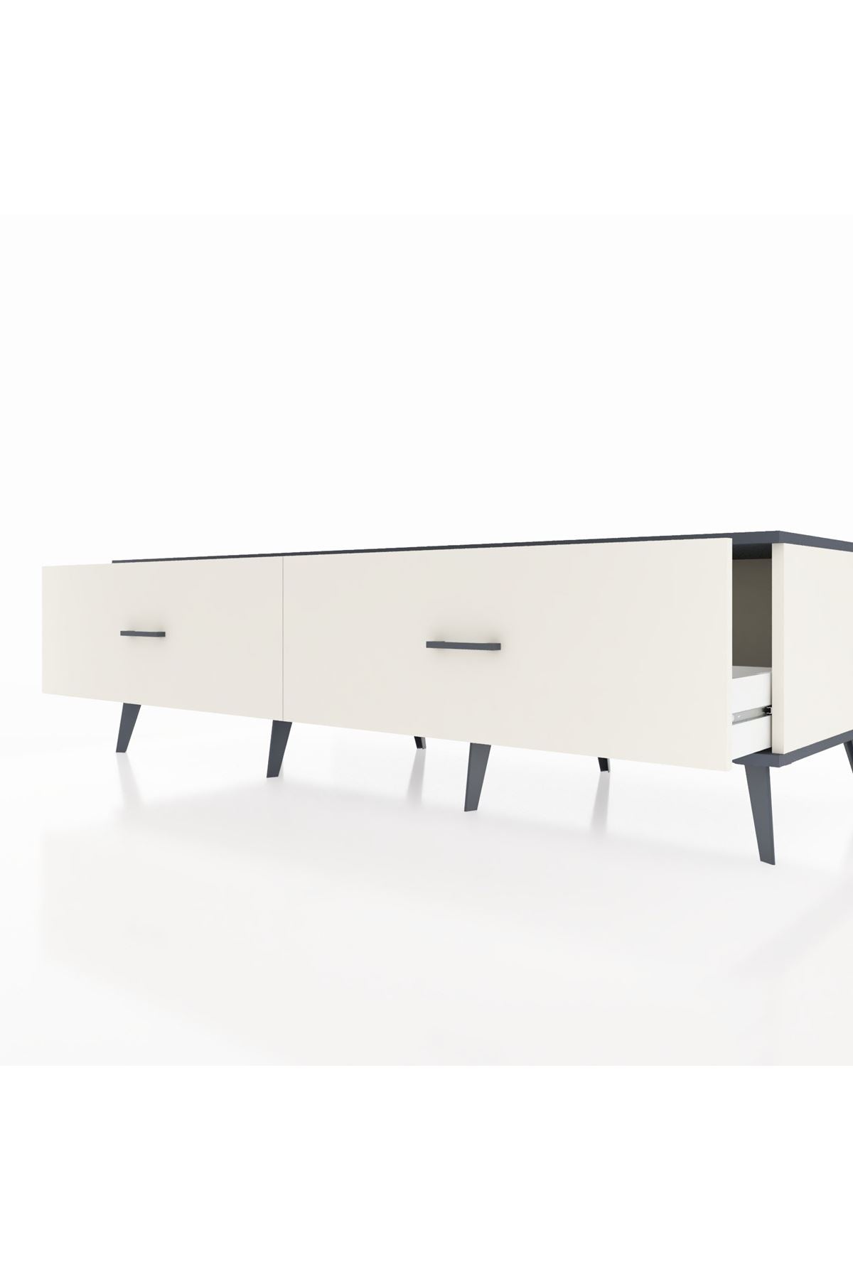 Kronos TV Ünitesi 2 Çekmeceli  176x59x51 Aytaşı-Antrasit/Aytaşı