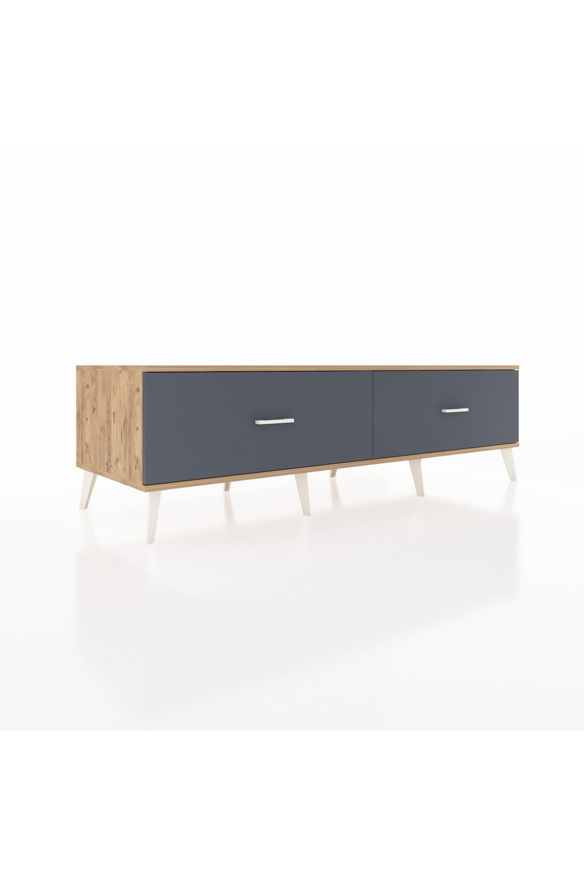 Kronos TV Ünitesi 2 Çekmeceli  176x59x51 Çam-Çam/Antrasit