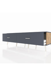 Kronos TV Ünitesi 2 Çekmeceli  176x59x51 Çam-Antrasit/Antrasit