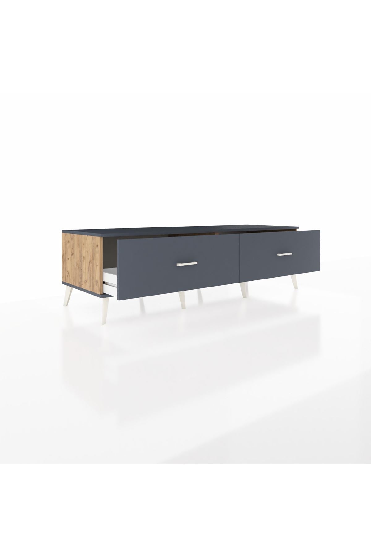 Kronos TV Ünitesi 2 Çekmeceli  176x59x51 Çam-Antrasit/Antrasit