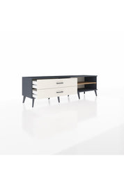 Hyperion TV Ünitesi Tek Raflı 2 Çekmeceli  176x44x51 Antrasit-Çam/Aytaşı