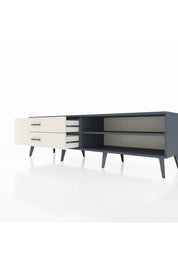 Hyperion TV Ünitesi Tek Raflı 2 Çekmeceli  176x44x51 Antrasit-Antrasit/Aytaşı