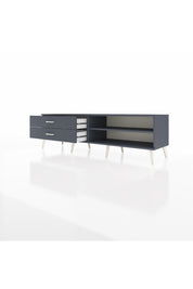 Hyperion TV Ünitesi Tek Raflı 2 Çekmeceli  176x44x51 Antrasit-Antrasit/Antrasit