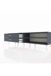 Hyperion TV Ünitesi Tek Raflı 2 Çekmeceli  176x44x51 Antrasit-Antrasit/Antrasit