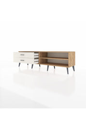 Hyperion TV Ünitesi Tek Raflı 2 Çekmeceli  176x44x51 Çam-Çam/Aytaşı