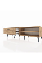 Hyperion TV Ünitesi Tek Raflı 2 Çekmeceli  176x44x51 Çam-Çam/Çam