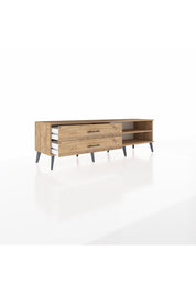 Hyperion TV Ünitesi Tek Raflı 2 Çekmeceli  176x44x51 Çam-Çam/Çam