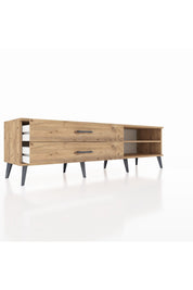 Hyperion TV Ünitesi Tek Raflı 2 Çekmeceli  176x44x51 Çam-Çam/Çam