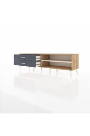 Hyperion TV Ünitesi Tek Raflı 2 Çekmeceli  176x44x51 Çam-Aytaşı/Antrasit