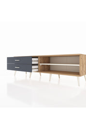 Hyperion TV Ünitesi Tek Raflı 2 Çekmeceli  176x44x51 Çam-Aytaşı/Antrasit