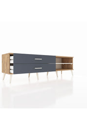 Hyperion TV Ünitesi Tek Raflı 2 Çekmeceli  176x44x51 Çam-Aytaşı/Antrasit