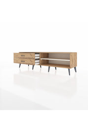 Hyperion TV Ünitesi Tek Raflı 2 Çekmeceli  176x44x51 Çam-Aytaşı/Çam