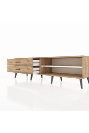 Hyperion TV Ünitesi Tek Raflı 2 Çekmeceli  176x44x51 Çam-Aytaşı/Çam