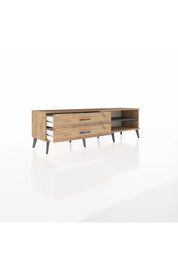 Hyperion TV Ünitesi Tek Raflı 2 Çekmeceli  176x44x51 Çam-Antrasit/Çam
