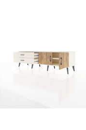 Hyperion TV Ünitesi Tek Raflı 2 Çekmeceli 2 Kapaklı 176x44x51 Aytaşı-Çam/Aytaşı